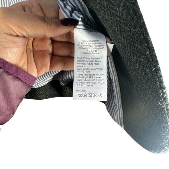 J. Crew Parke Wool Blazer Size 2 Green Herringbone Tweed Classic Preppy Heritage - Picture 11 of 11